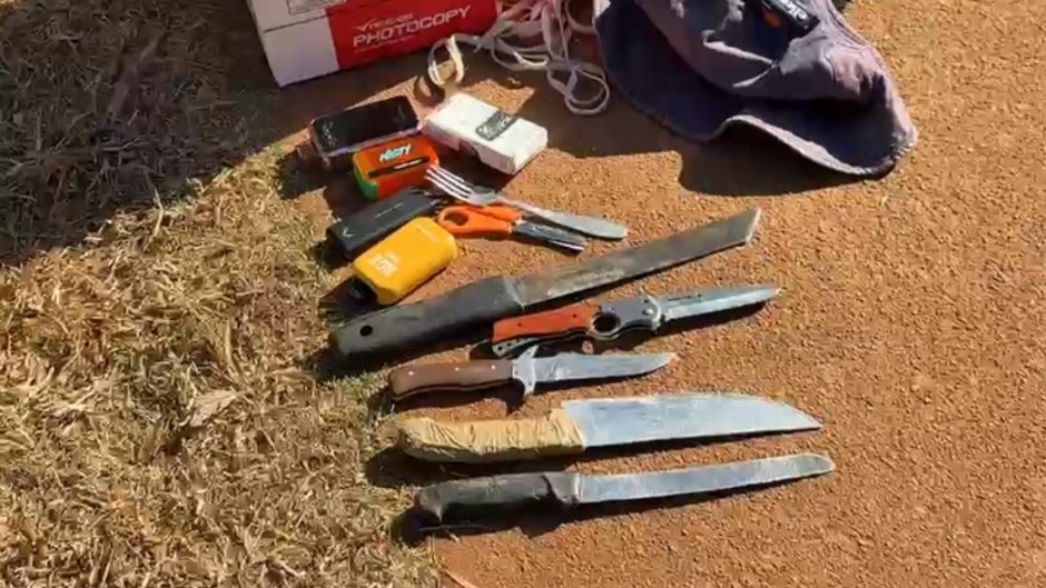 Badirile Secondary School raid. Nabeelah Shaikh/eNCA