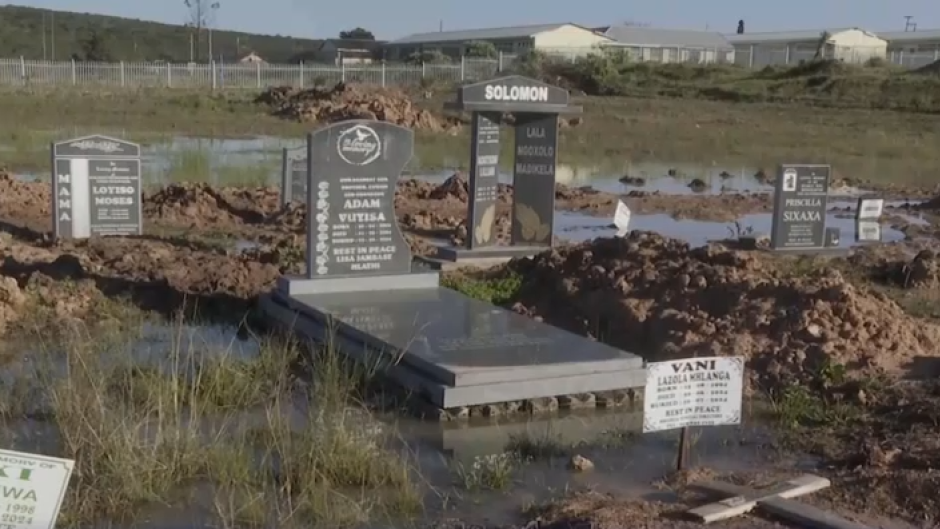 Heavy rains flooded cemeteries in Buffalo City.
