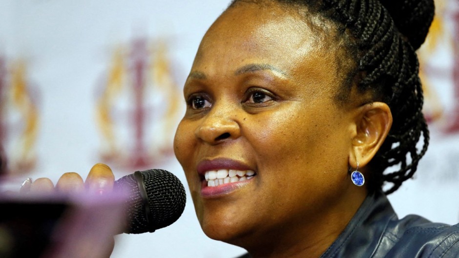 Busisiwe Mkhwebane. (Photo by Phill Magakoe / AFP)