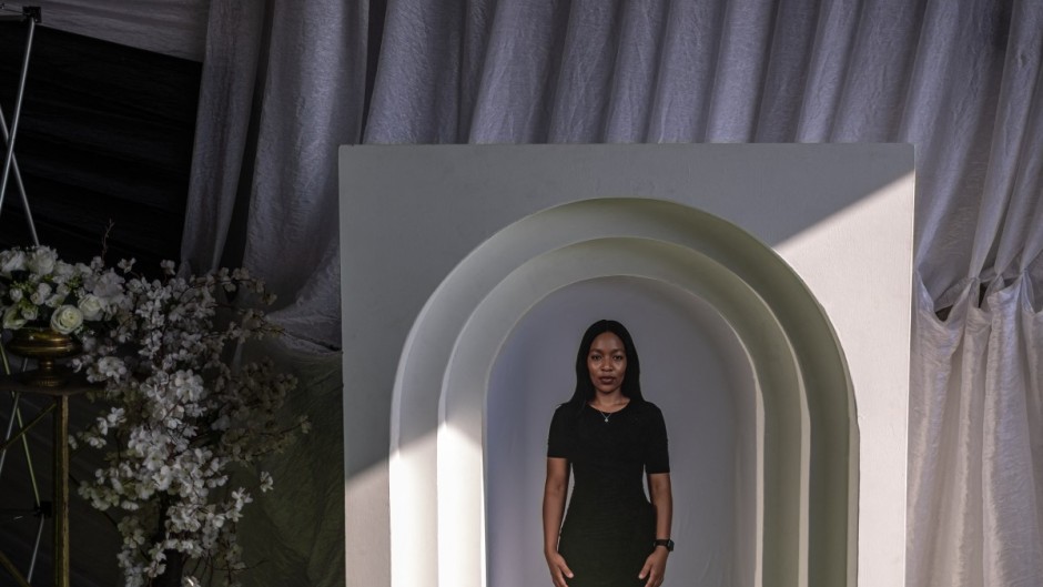 A memorial portrait of Elizabeth “Tsontso” Mokolo Moselakgomo. AFP/Emmanuel Croset