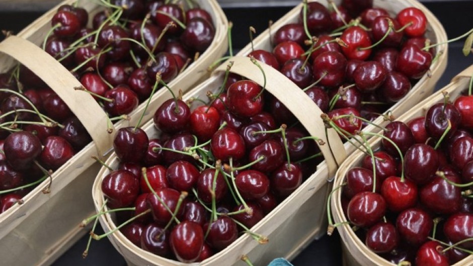 Cherries in baskets. Creative Touch Imaging Ltd/NurPhoto via AFP