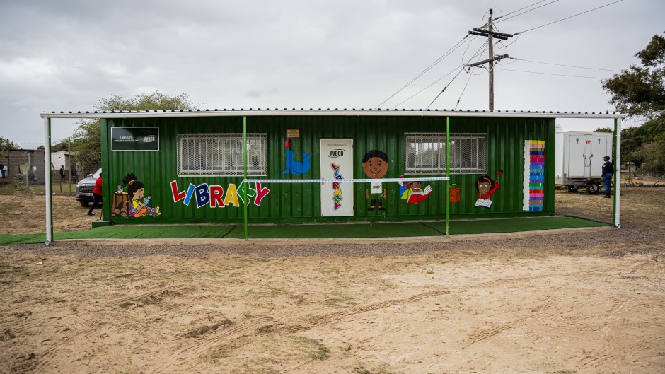 Container Library donated at Thongwana High School