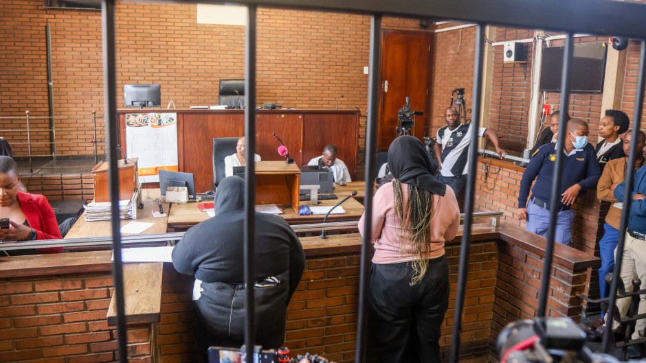 Tsakane Nester Msthini and Fortunate Masilela appear at Boksburg Magistrate's Court.  OJ Koloti/Gallo Images