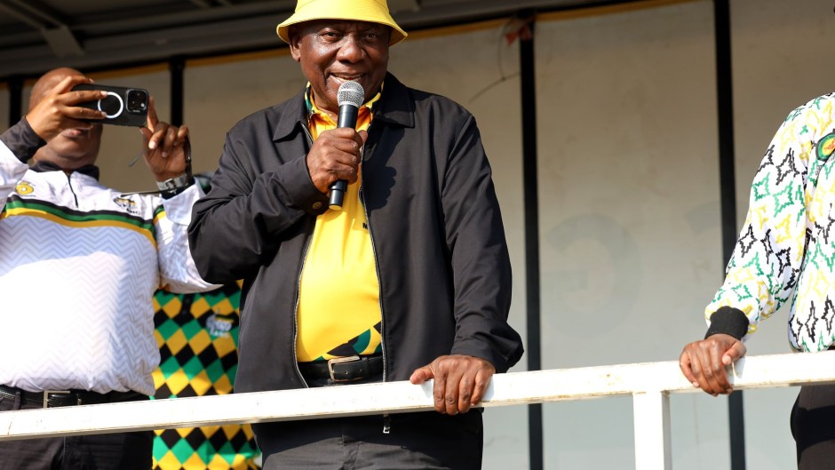 ANC President Cyril Ramaphosa was campaigning in Thembisa ahead of the local government elections. X/@MYANC