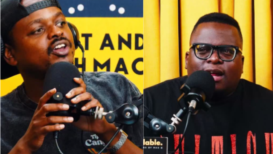 Podcasters Macgyver Mukwevho and Sol Phenduka of Podcast and Chill. Photo Screenshot from Podcast and Chill vai Instagram