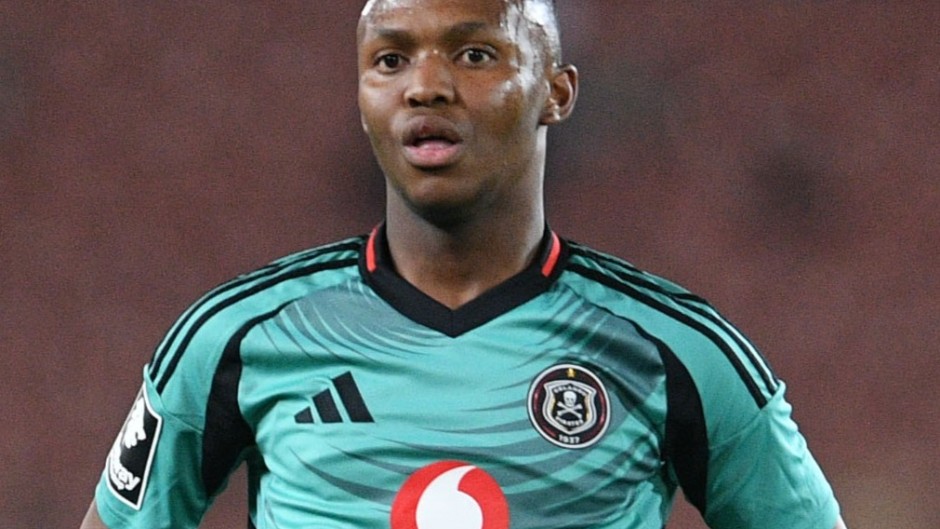 Mohau Nkota of Orlando Pirates during the Betway Premiership match between SuperSport United and Orlando Pirates at Peter Mokaba Stadium on May 20, 2025 in Polokwane, South Africa. (Photo by Philip Maeta/Gallo Images)