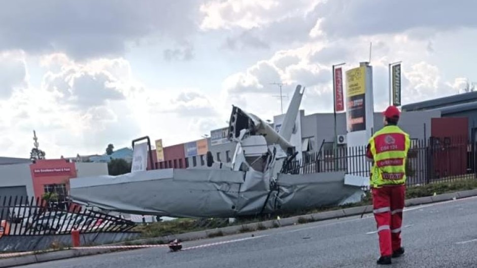 Emergency Management Services (EMS) are actively on scene responding to a reported plane crash.  Supplied 
