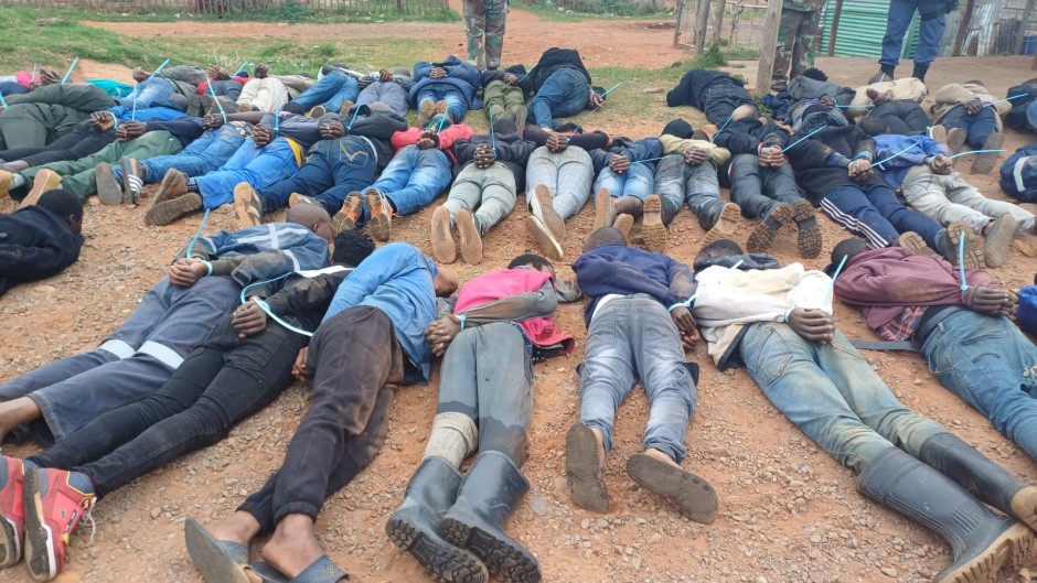 A total of 121 suspected illegal miners were arrested on Tuesday during a joint operation conducted in Maphahla village within Fochville policing precinct.  SAPS 