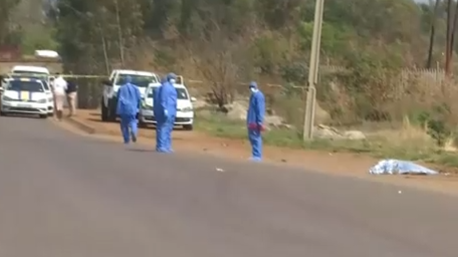 Police on the scene where another body has been discovered.