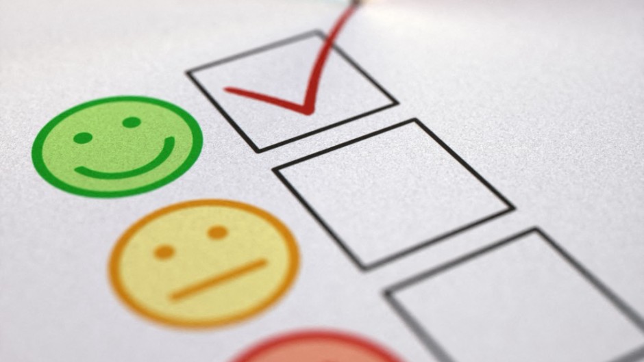 File: A person taking a survey. KTSDesign/ Science Photo Library via AFP