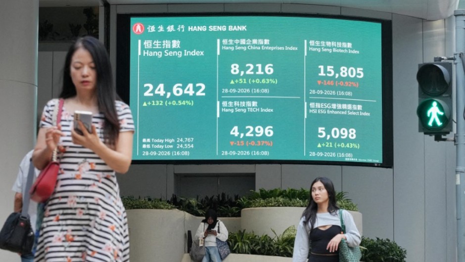 The Hang Seng Index. stringer/cnsphoto/Imaginechina via AFP