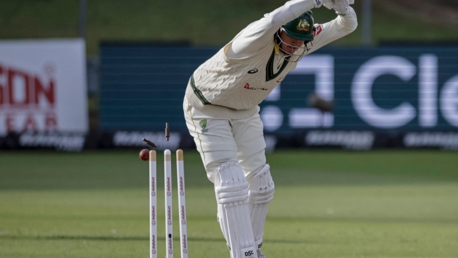 Matt Renshaw is bowled