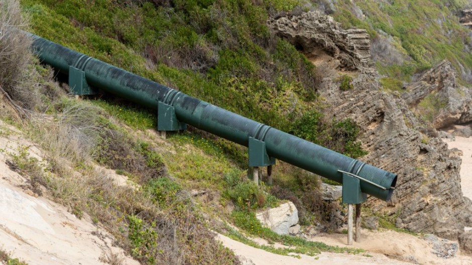 A waste water pipe on the beach at Brenton on Sea, Knysna. Peter Titmuss/Education Images/Universal Images Group via Getty Images