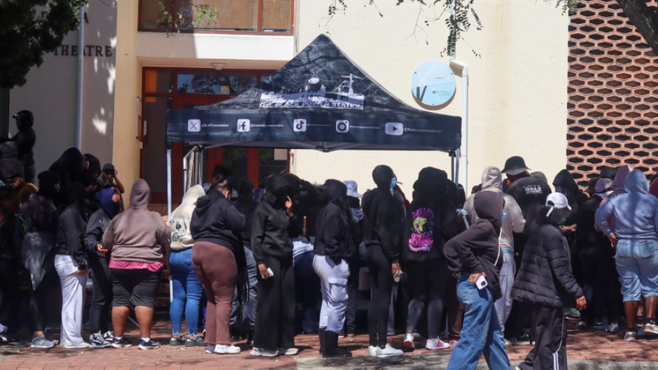Rhodes University protest. Charlotte Mokonyane