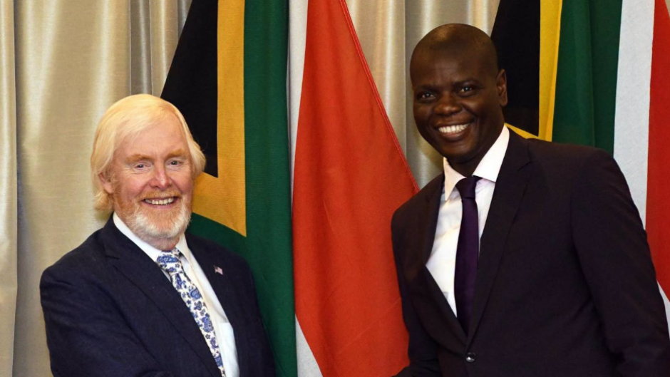 Ambassador Leo Bozell and Minister Ronald Lamola