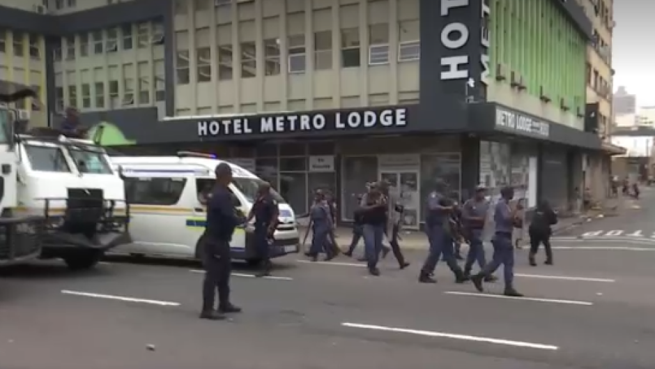 Cops fire tear gas at protestors in Durban 