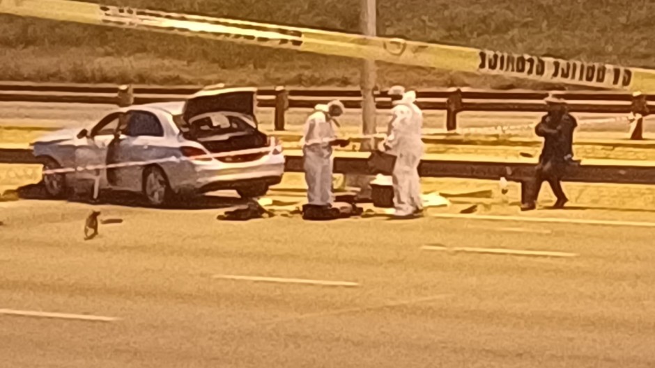 Three civilians were injured following a high-speed chase between police and suspected cash-in-transit robbers on Friday. Photo supplied 