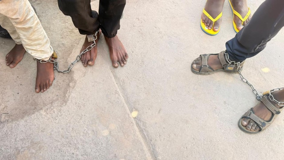Mpumalanga authorities have discovery more than 150 people found chained inside an unregistered rehabilitation centre. Photo: Supplied by MP Department of Social Development. 