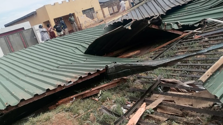 A storm has caused damage at  Reutlwile Junior Secondary School and at the Regina Mundi Church in Soweto. Photo Supplied 