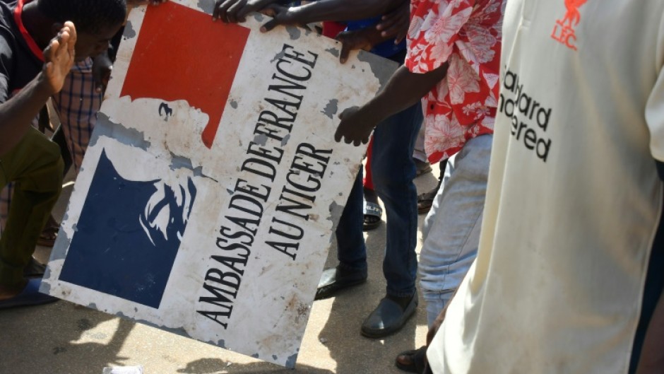 The French Embassy in Niamey was attacked in the demonstration on Sunday