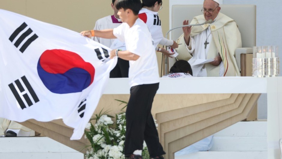 Pope Francis said Seoul will host the next World Youth Day in 2027