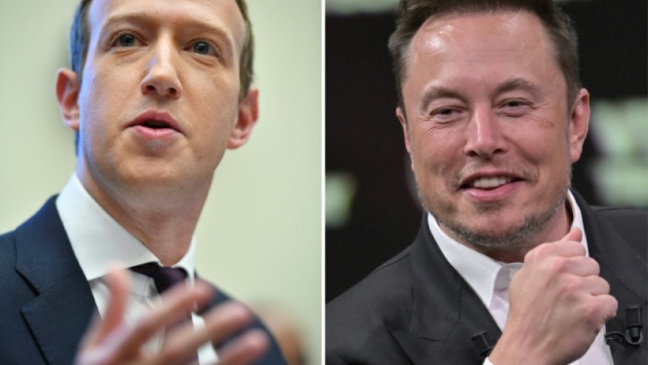 Meta founder Mark Zuckerberg (L) and X owner Elon Musk have seemingly agreed to a cage fight