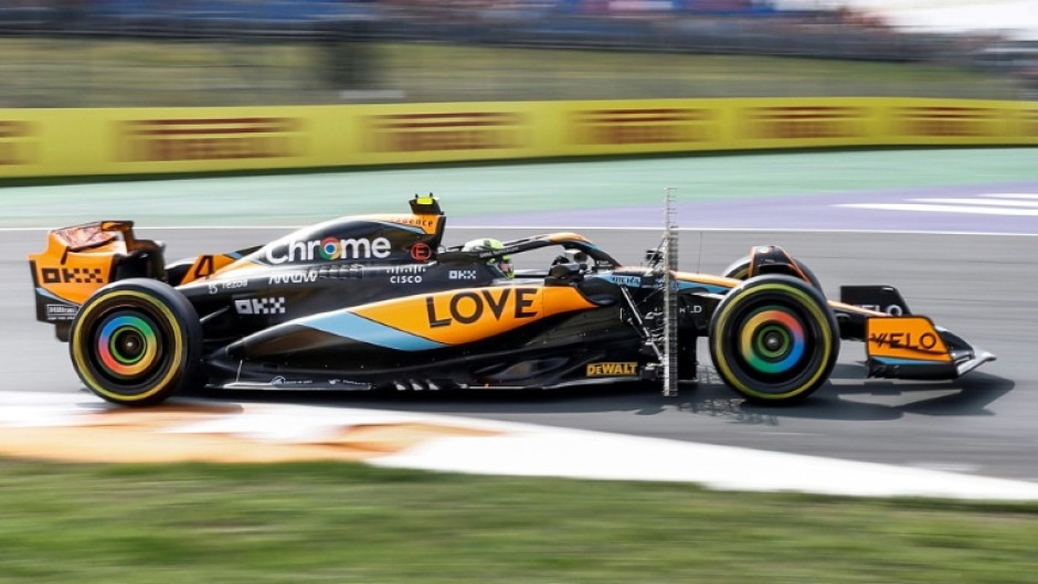 McLaren's British driver Lando Norris was fastest in Zandvoort practice
