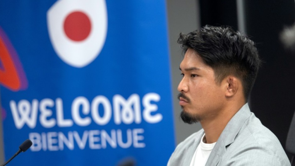 Do or die: Japan captain Kazuki Himeno faces the media in Toulouse