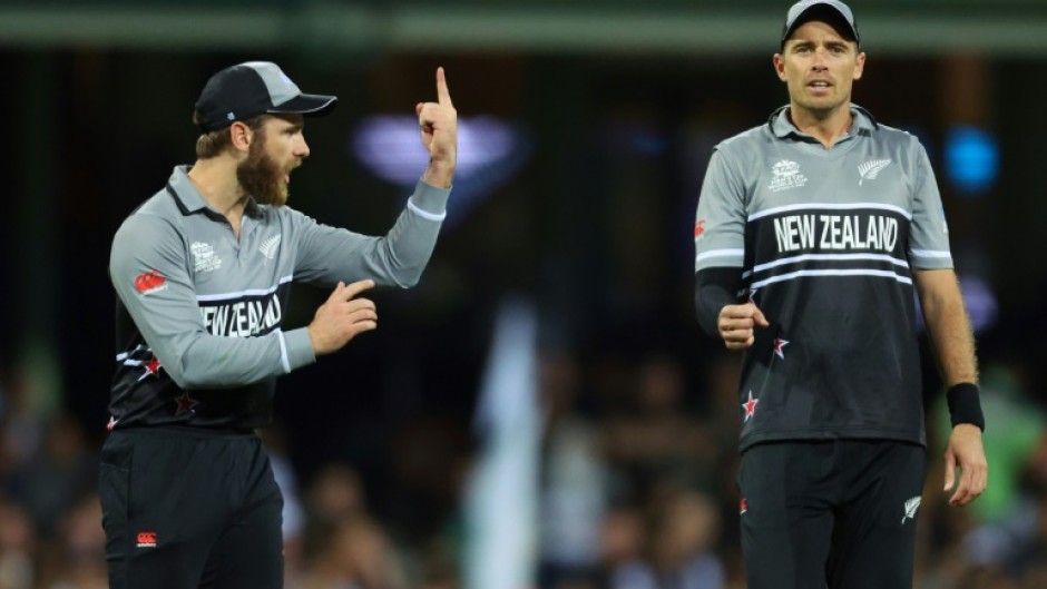 Kane Williamson (L) and Tim Southee (R) have been named in an experienced New Zealand squad for next month's 50-overs World Cup in India