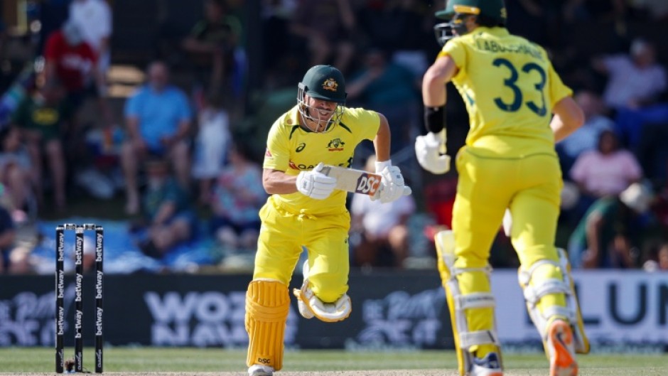 David Warner (L) and Marnus Labuschagne (R) hit centuries for Australia against South Africa in Bloemfontein