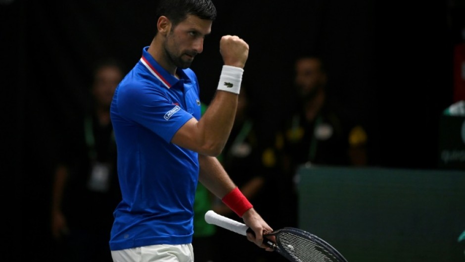 Novak Djokovic powered Serbia into the Davis Cup last eight