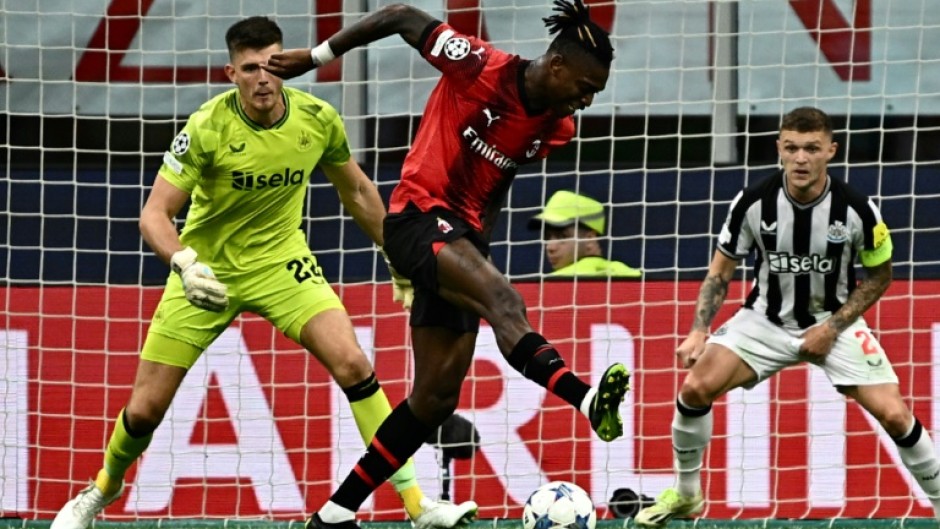 Rafael Leao missed Milan's best chance of a frustrating goalless draw with Newcastle