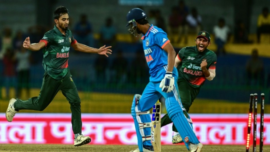 Bangladesh's Tanzim Hasan Sakib (L) has faced criticism and scorn from rights activists over his misogynistic social media posts