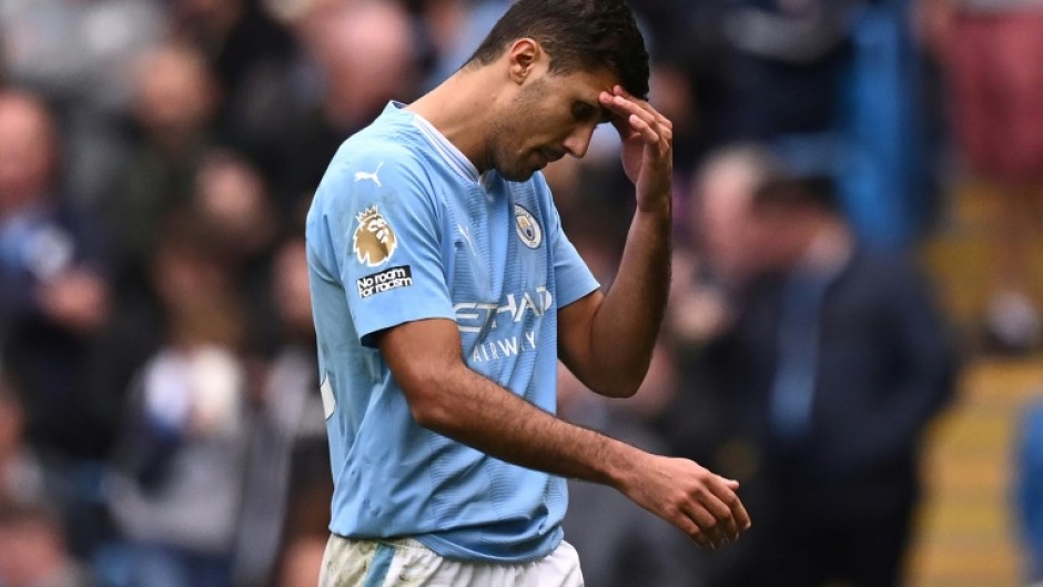 Red-ri: Manchester City's Rodri was sent-off in a 2-0 win over Nottingham Forest