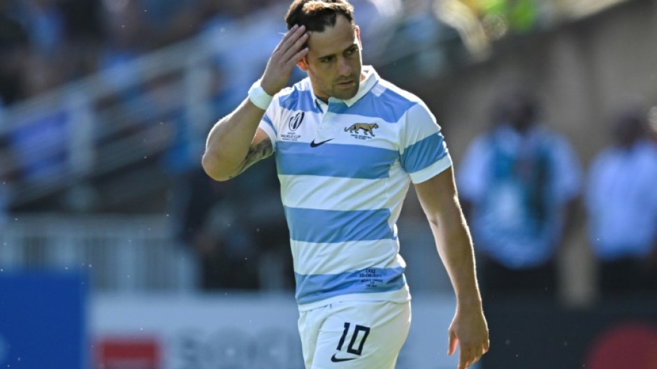 Nicolas Sanchez was overcome with emotion as he ran onto the field alone before the Chile win for his 100th appearance