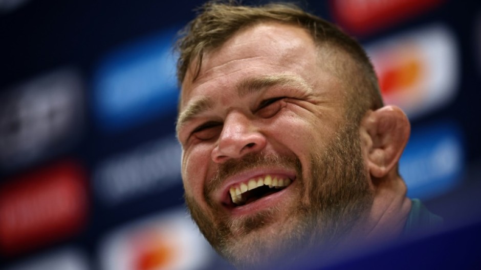 South Africa's number eight Duane Vermeulen at a press conference in Marseille