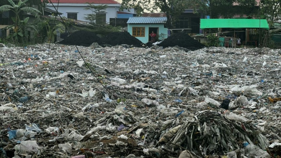 For several years sites across Shwepyithar township have been filling up with trash