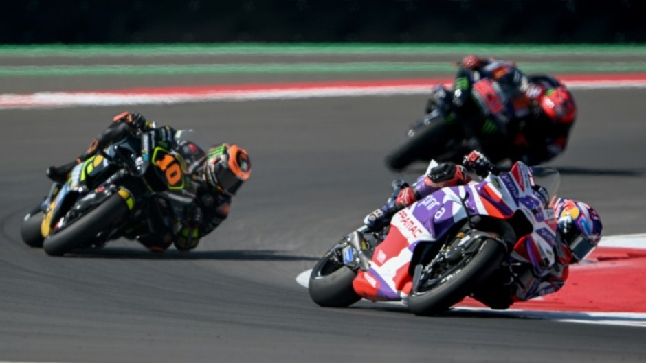 Pramac rider Jorge Martin (R) is hoping for an error-free Australian Grand Prix