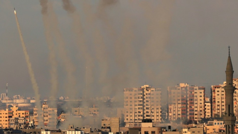 A salvo of rockets were fired by Palestinian militants from Gaza towards Israel days after launching a surprise attack