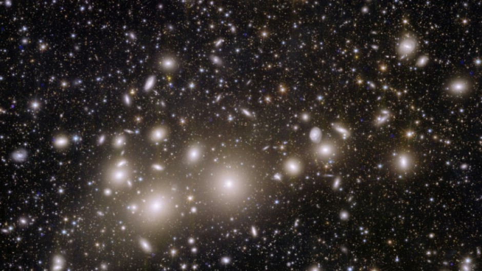 Some of the more 100,000 galaxies in the background of this image of the Perseus Cluster are 10 billion light years away and have never been seen before