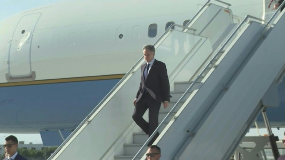 Blinken met Christodoulides during a flying visit to Cyprus as part of a wider Middle East tour.