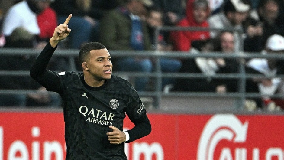 Kylian Mbappe's hat-trick gave PSG a 3-0 win at Reims on Saturday in Ligue 1
