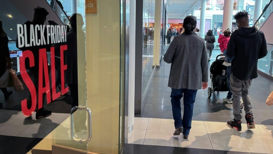 US shoppers look for bargains during Black Friday sales after Thanksgiving