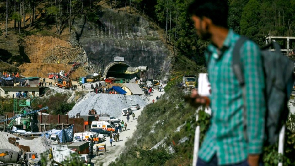 The Silkyara road tunnel in northern India, which partially collapsed on November 12