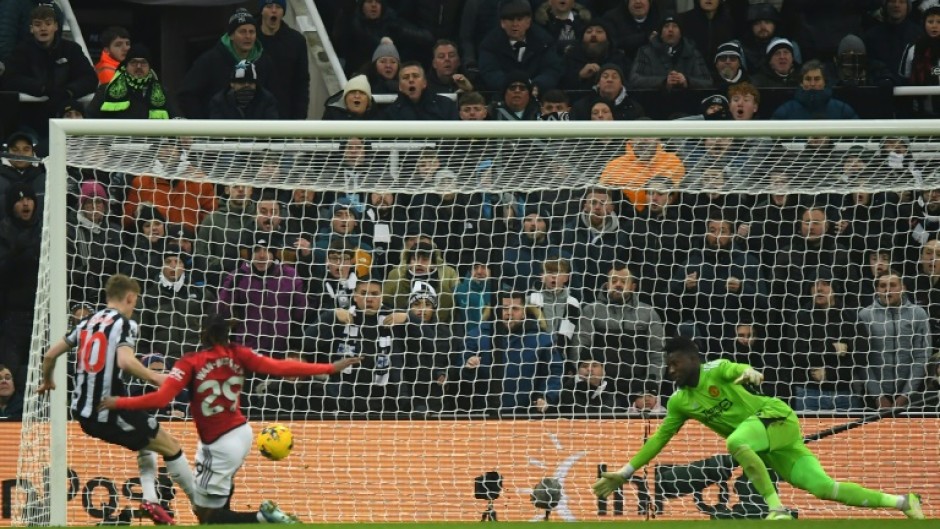 Anthony Gordon (left) put Newcastle in front