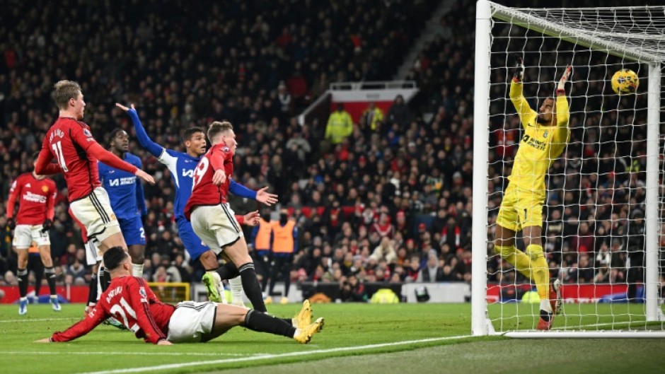 Scott McTominay (C) got both goals as Manchester United saw off Chelsea