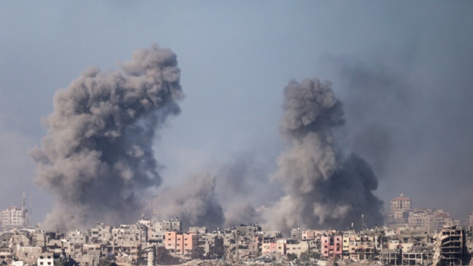 Explosions over northern Gaza on December 11