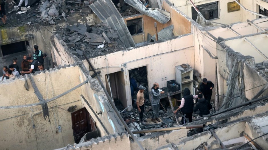 Destruction following an Israeli bombardment in Rafah