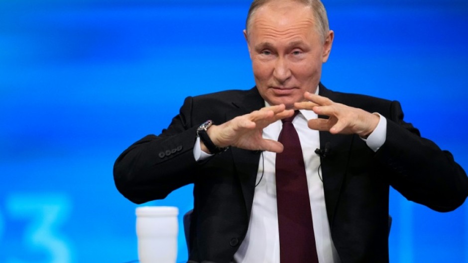 President Vladimir Putin sounded defiant in his first marathon call-in show since Russia sent troops to Ukraine