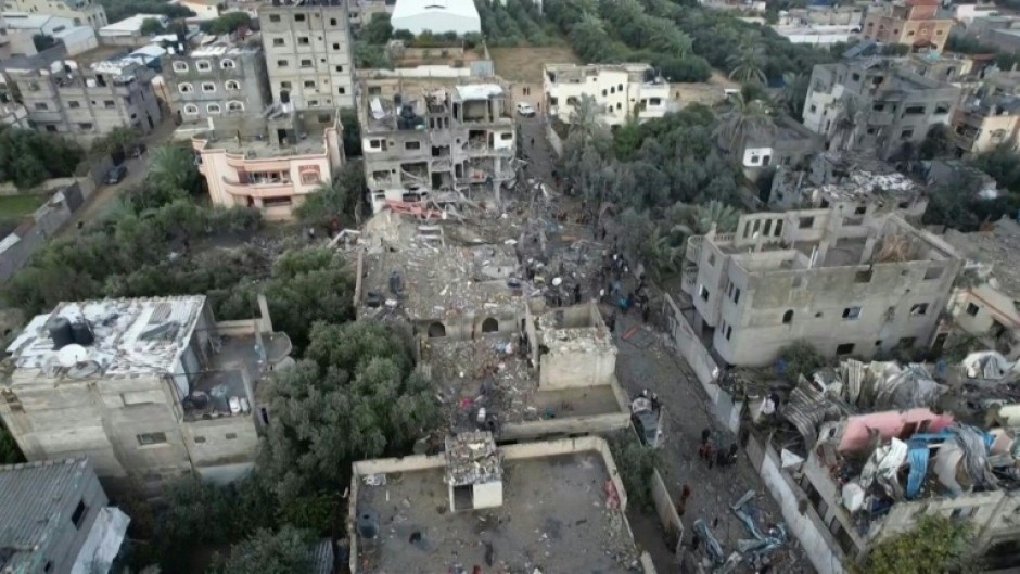 AERIAL SHOTS: Destruction in Gaza's Al-Maghazi camp following Israeli bombardment
